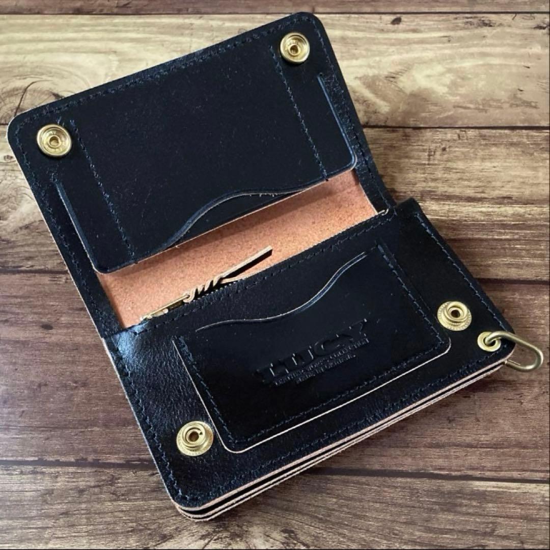 【マリアーティ✨】ミドルトラッカーウォレット 3層【お札を折らずに収納】