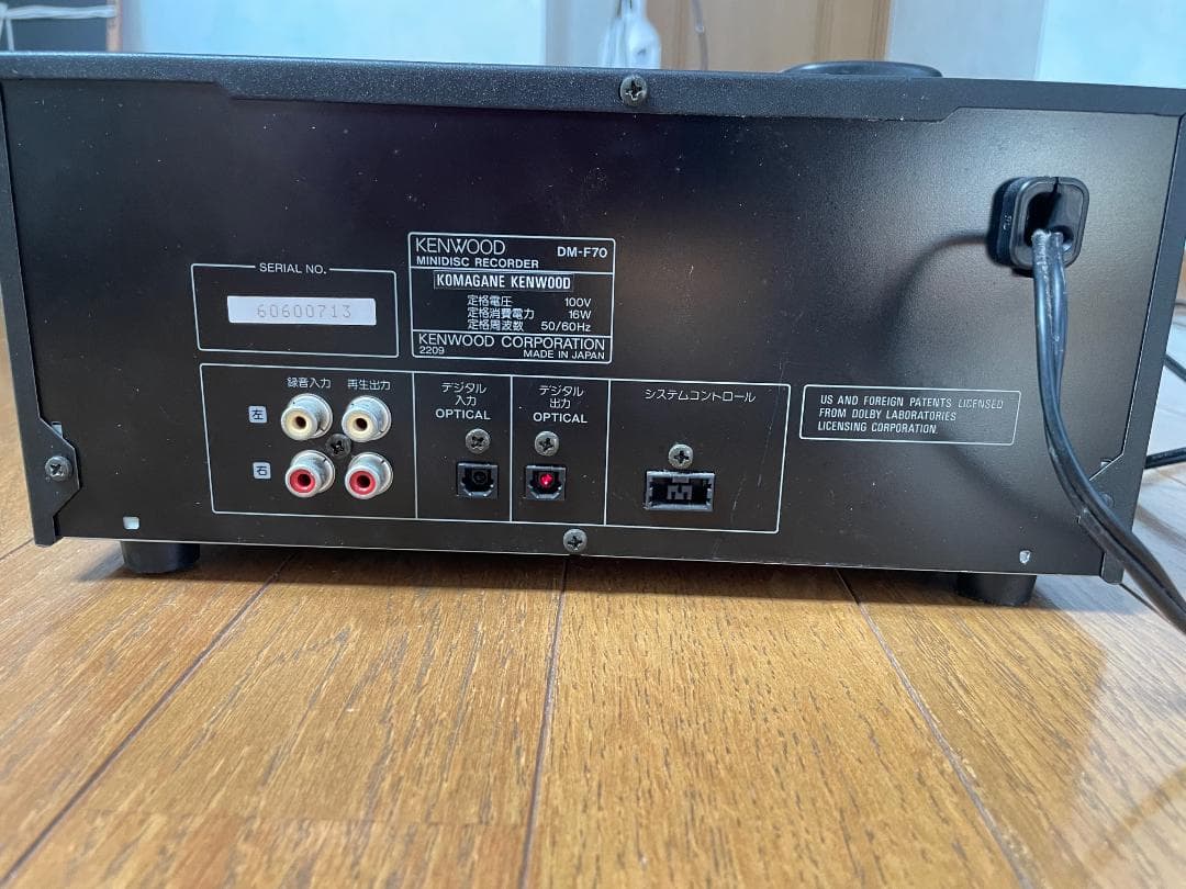 動作確認済　KENWOOD　MDレコーダー（MDデッキ）DM－F70　リモコン付
