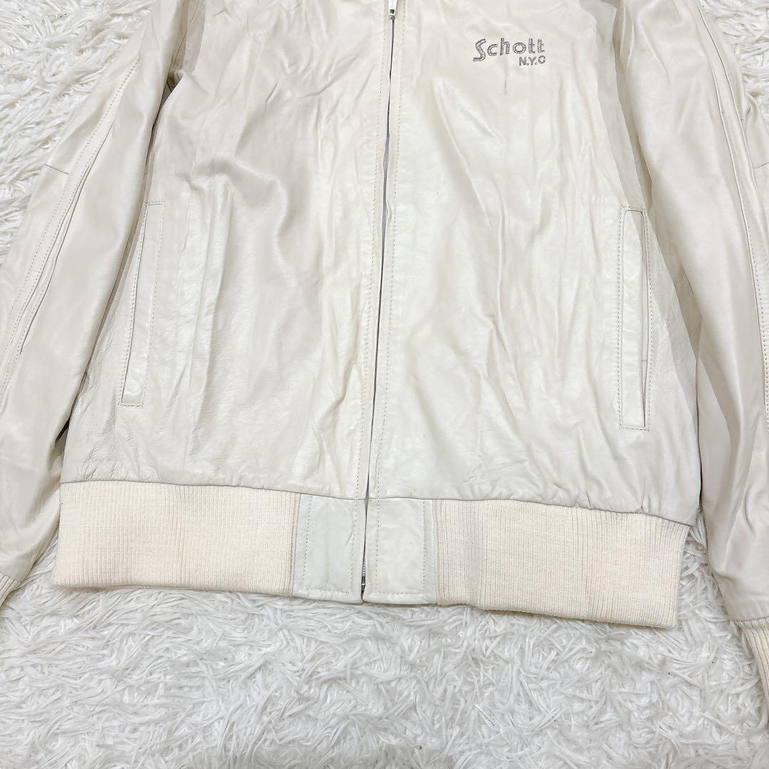 希少　schott シングルライダースジャケット ラムレザー トラックジャケット