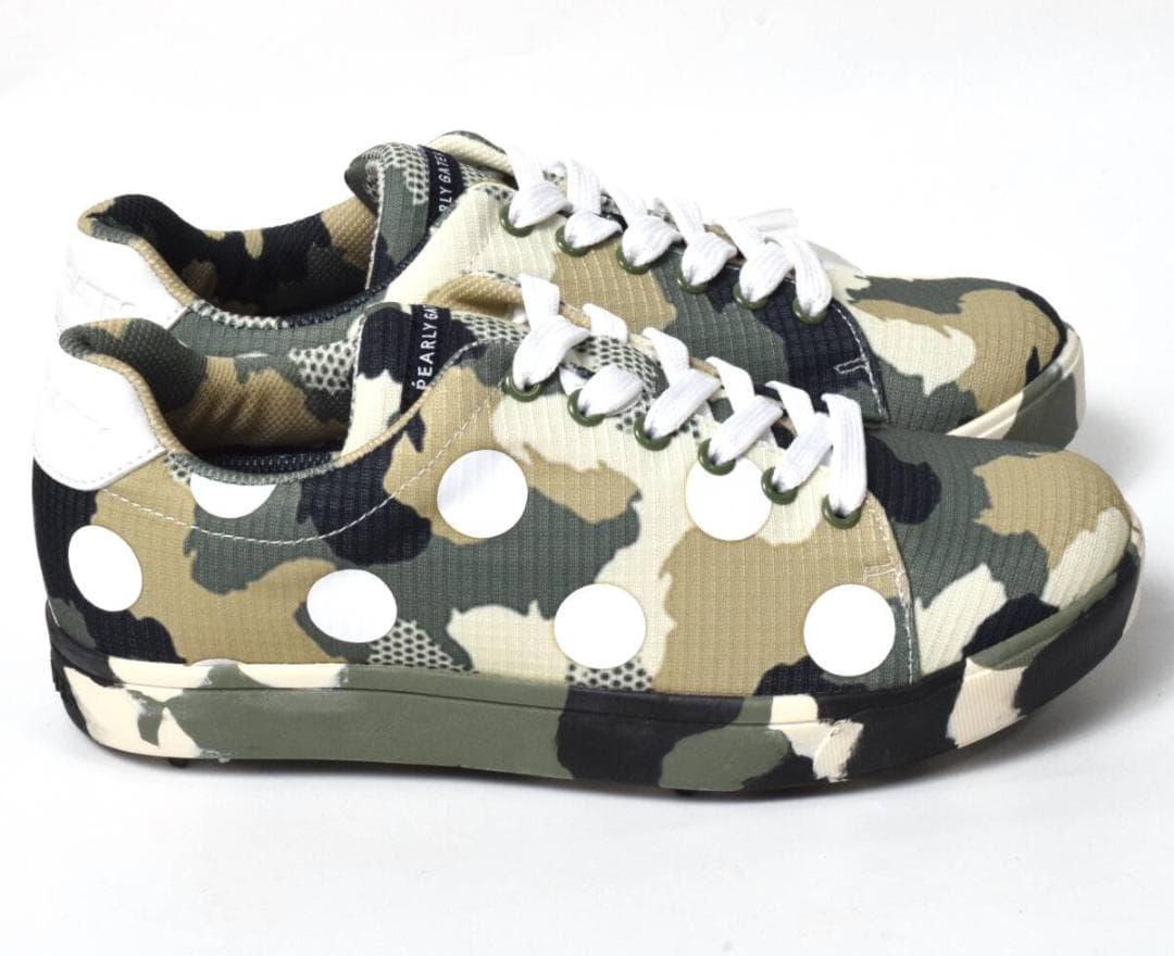 未使用3.5万 パーリーゲイツ ゴルフシューズ 23 迷彩 ドット カモフラ