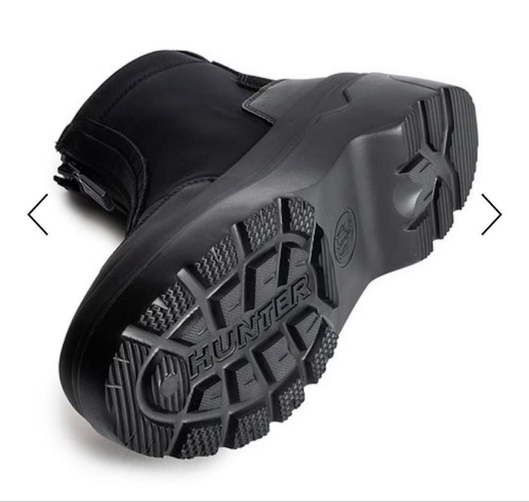 新品未使用★HUNTER エクスプローラーアンクル ジップフラットフォームブーツ