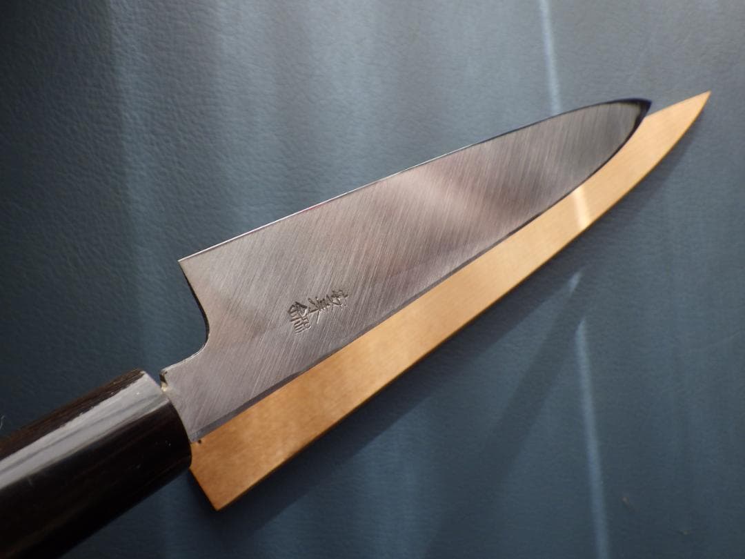 堺打刃物/柳刃刺身包丁7寸/本水牛安来鋼・鞘付属★昭和レトロ★未使用188