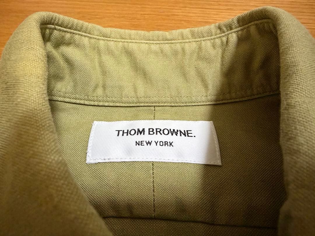 THOM BROWNE. オックスフォード ボタンダウンシャツ オリーブグリーン