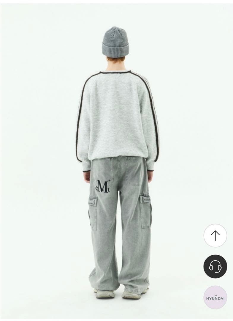 トップス MUCENT HERNE TRACK LINE LOOSE-FIT KNIT