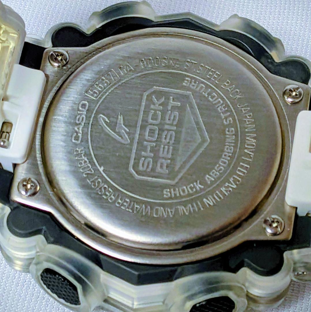 美品 CASIOカシオ腕時計G-SHOCKデジアナ スケルトン 正確性と耐衝撃性