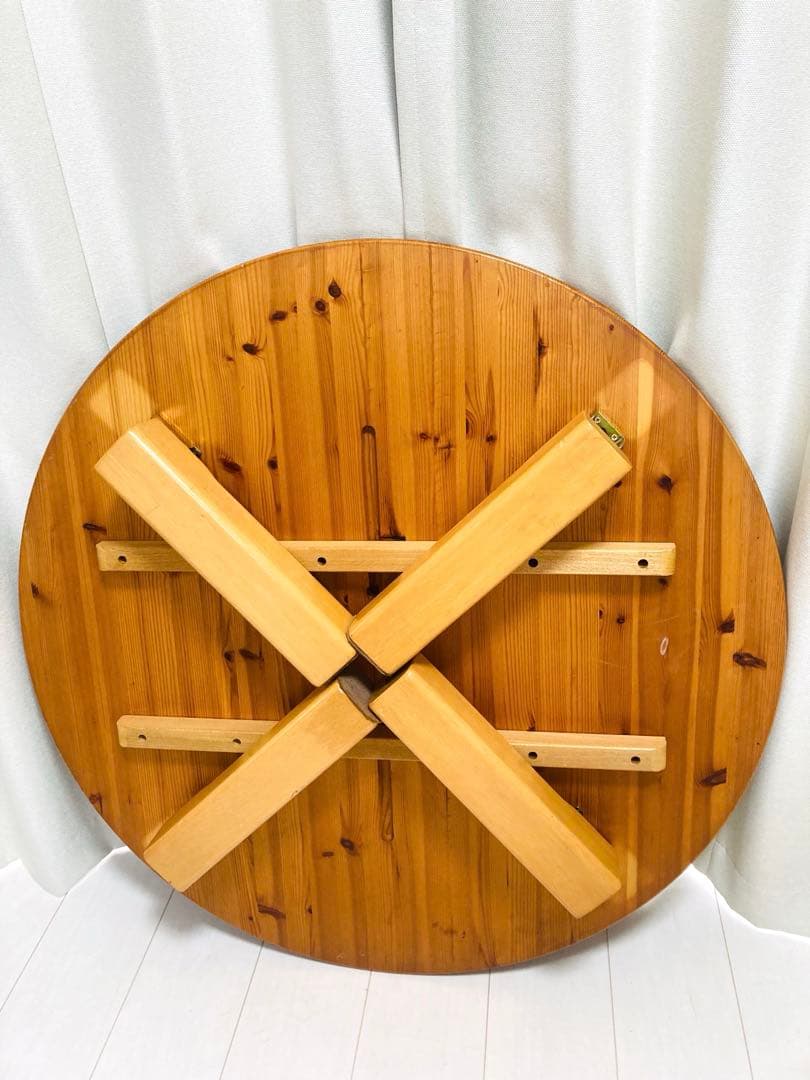 ウッドテーブル　丸テーブル　木製　座卓　ちゃぶ台　折りたたみ