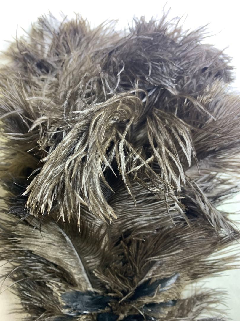 静電気除去機能付き　 オーストリッチ毛ばたき（職人手作り）