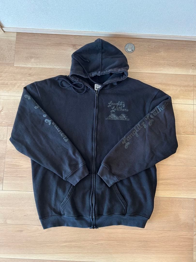 ラングリッツレザー パーカー　ブラックLangliz leathers