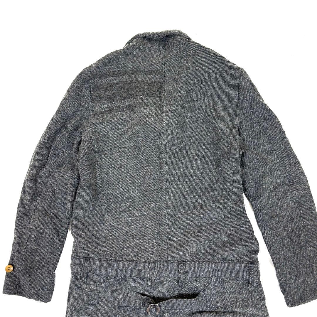 ジョンブル JOHN BULL ツイードウールオールインワン つなぎ M