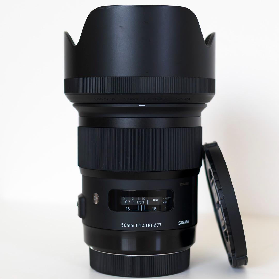 Sigma 50mm F1.4 DG HSM Canon用 保護フィルター付