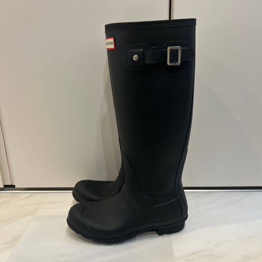 HUNTER ハンター ロングレインブーツ ブラック UK5 美品 定番 人気