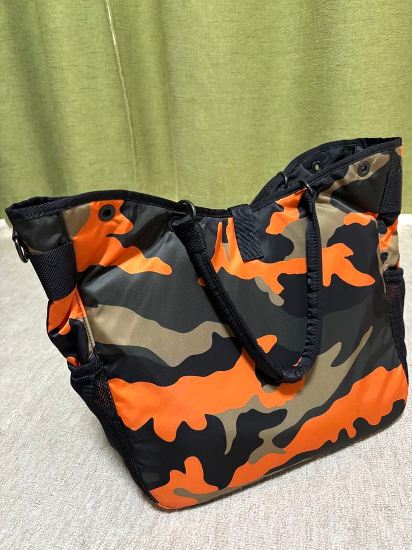 PORTER オレンジ カモフラ トートバッグ