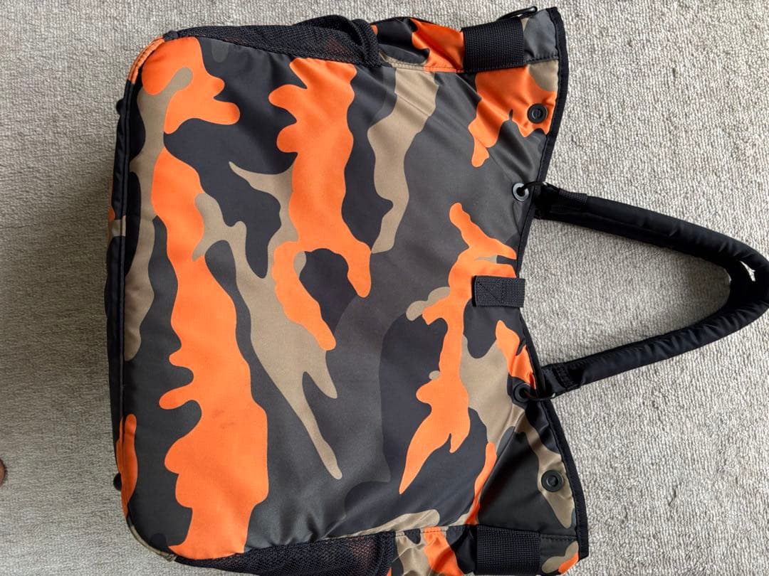 PORTER オレンジ カモフラ トートバッグ