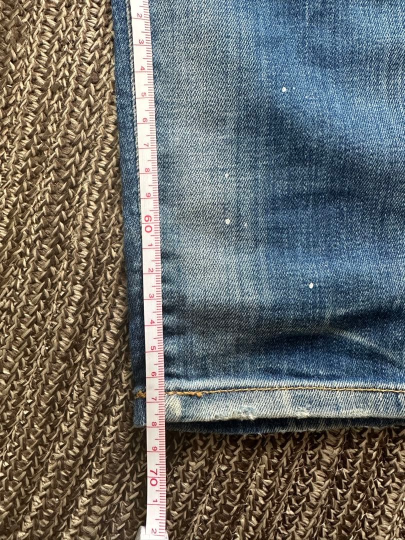DSQUARED2 ダメージ加工 ブルーデニム スリムフィット　48