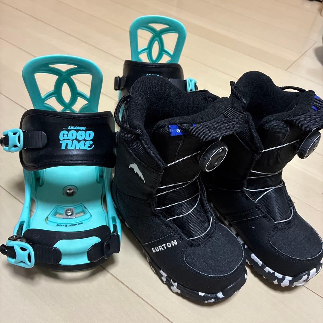 キッズ用　スノーボードブーツ、ビンディングセット