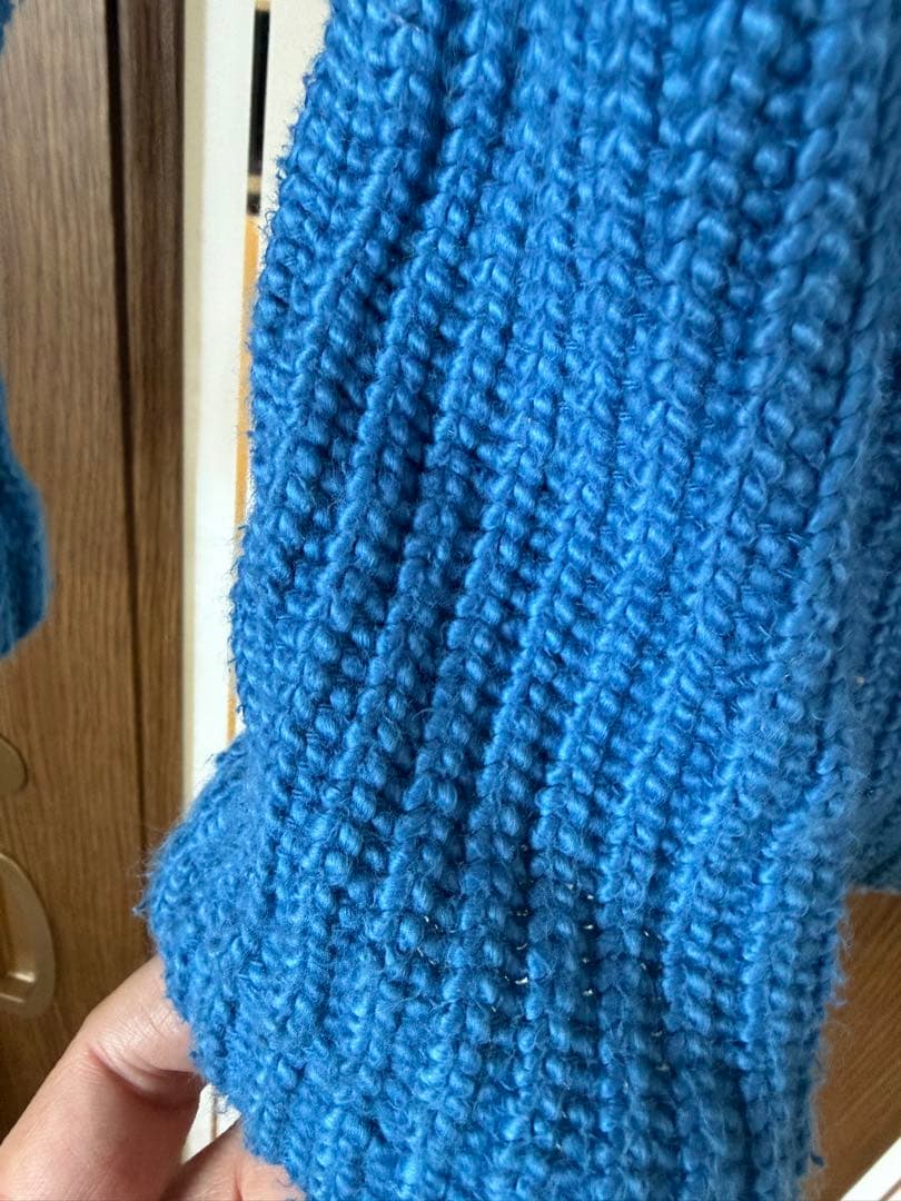 LINK&CHAIN Heavy Gauge マリンセーター 青Lサイズ