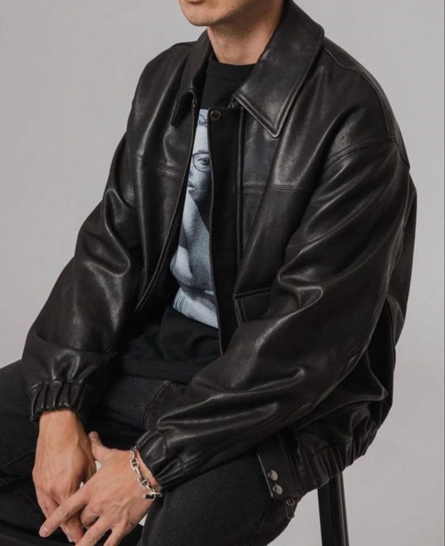 EDIFICE A2 レザーショートジャケット