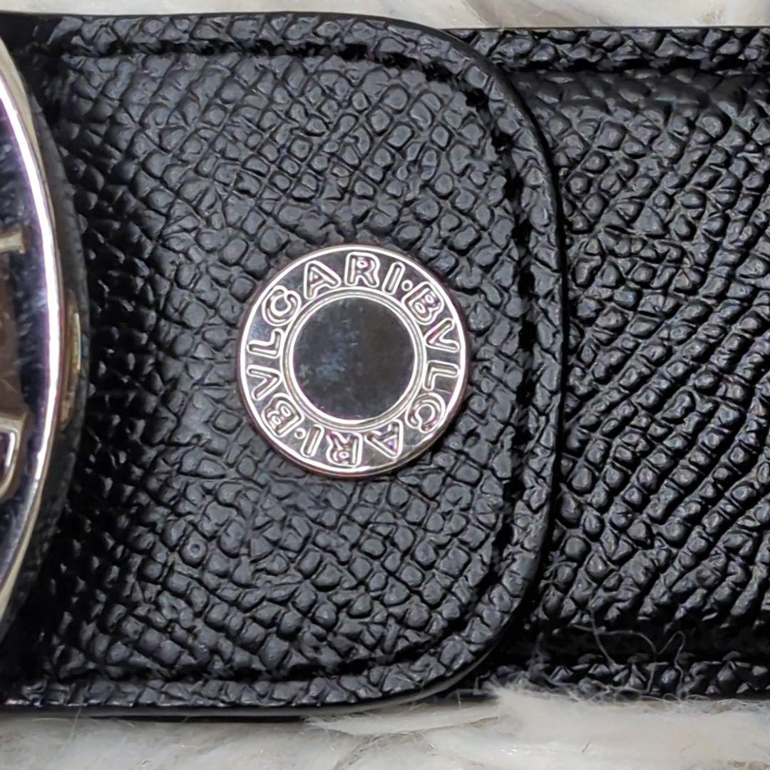 美品✨ブルガリ ロゴマニア ビーゼロワン サークルロゴ ベルト レザー ブラック