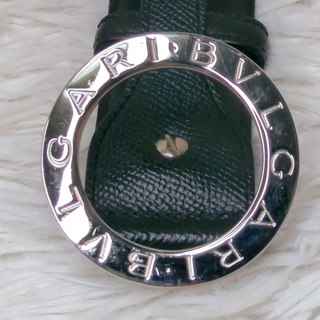 美品✨ブルガリ ロゴマニア ビーゼロワン サークルロゴ ベルト レザー ブラック