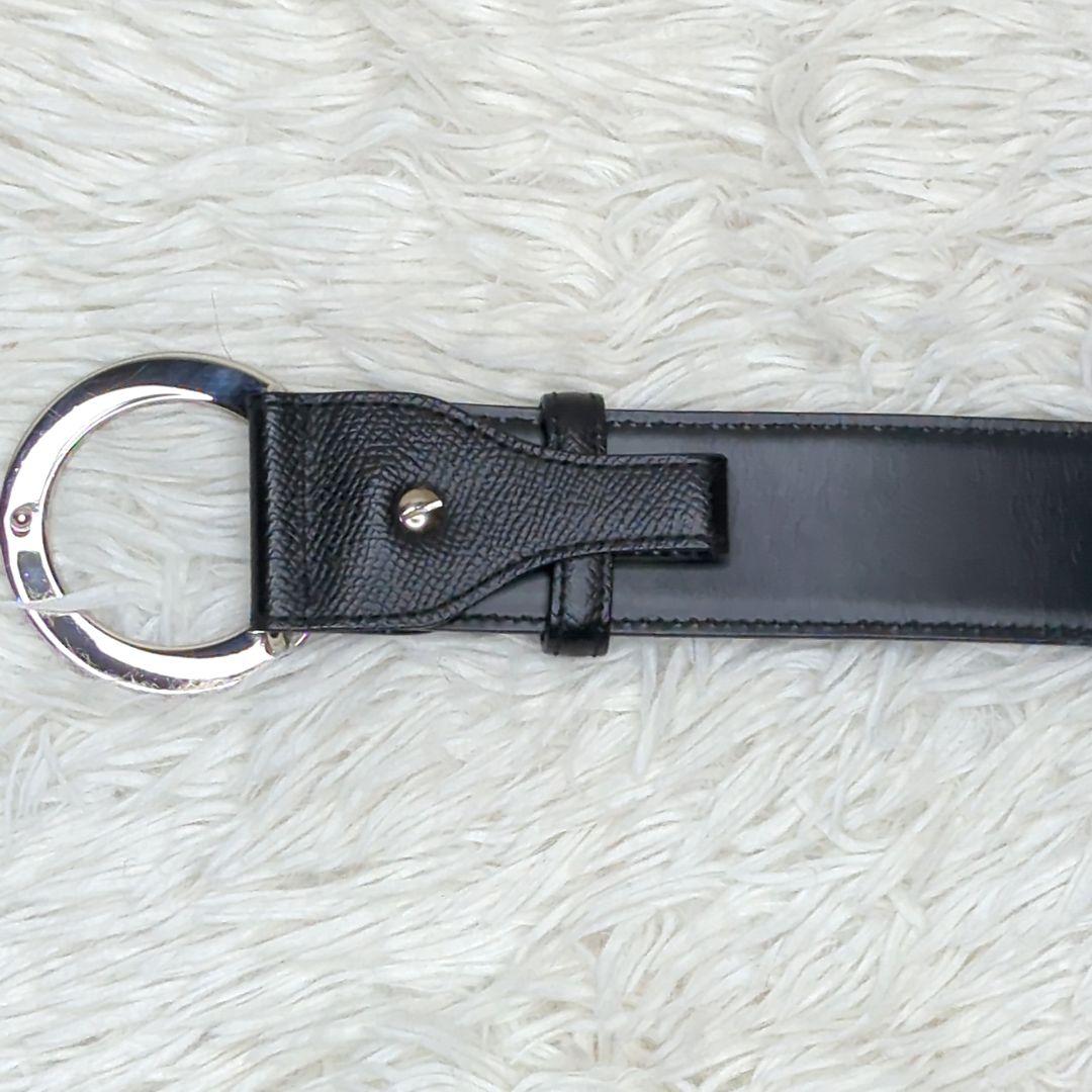 美品✨ブルガリ ロゴマニア ビーゼロワン サークルロゴ ベルト レザー ブラック