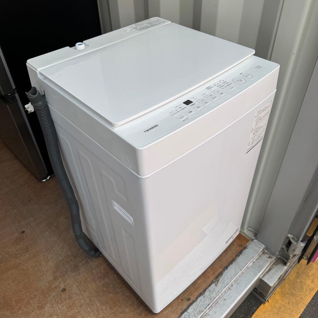 C7307★2024年製★ほぼ新品★ツインバード冷蔵庫ガラス　洗濯機　家電セット
