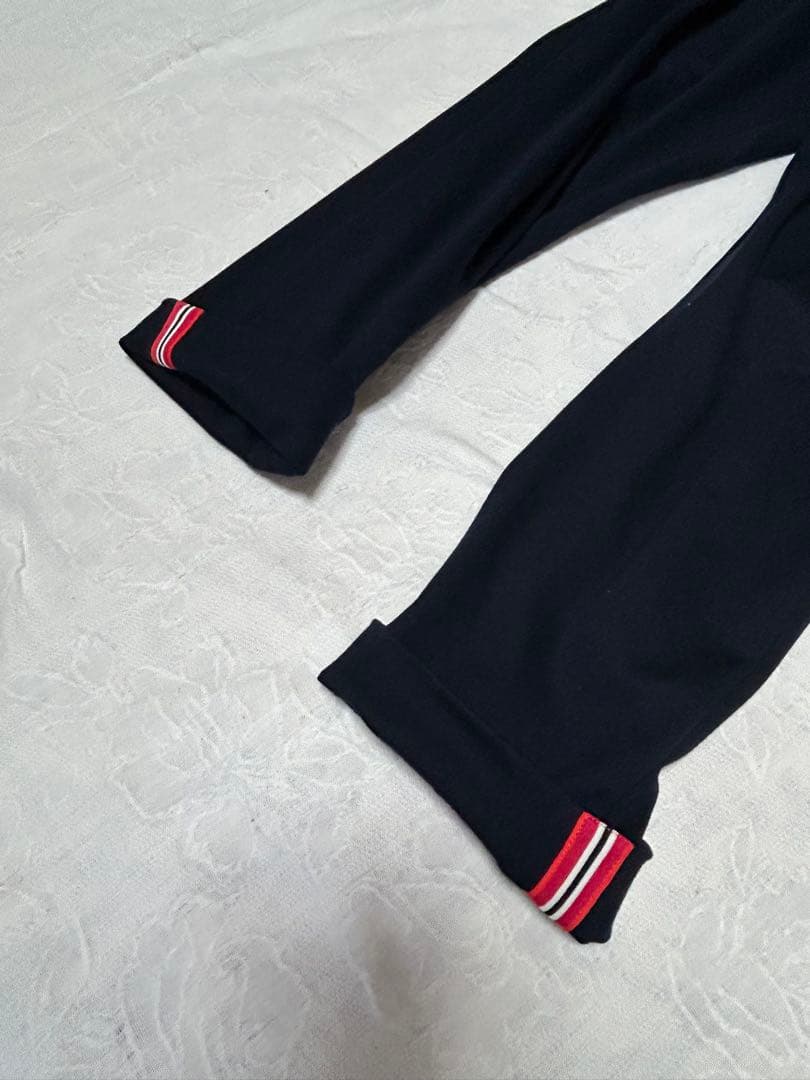 ポールスミス　ミラノジャージ　バイカラー　パンツスーツ　ネイビー　ブラック　38