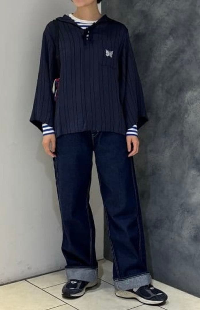 NEEDLES / 別注 Sailor Shirt FADE BLUE