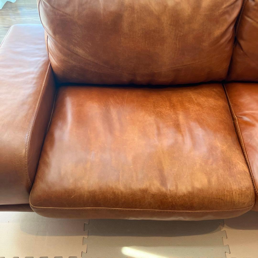 【廃盤】ACTUS 3350 本革　 3人掛け　ロンバケ　ソファー　アクタス