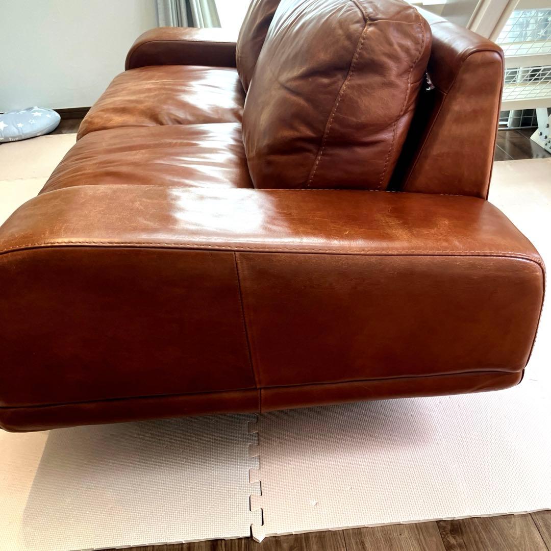 【廃盤】ACTUS 3350 本革　 3人掛け　ロンバケ　ソファー　アクタス