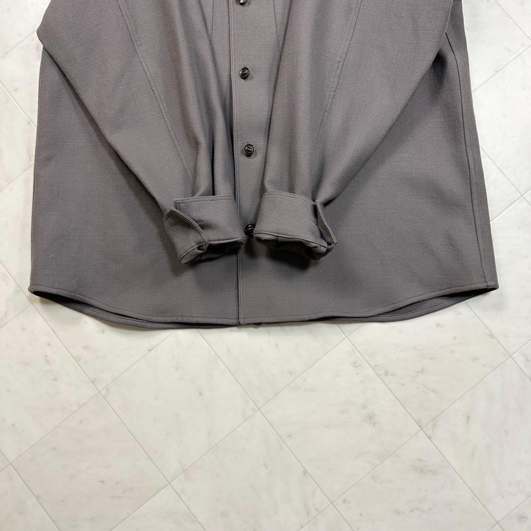 〈美品〉TOMORROW LAND【M】ウール シャツブルゾン ベージュ