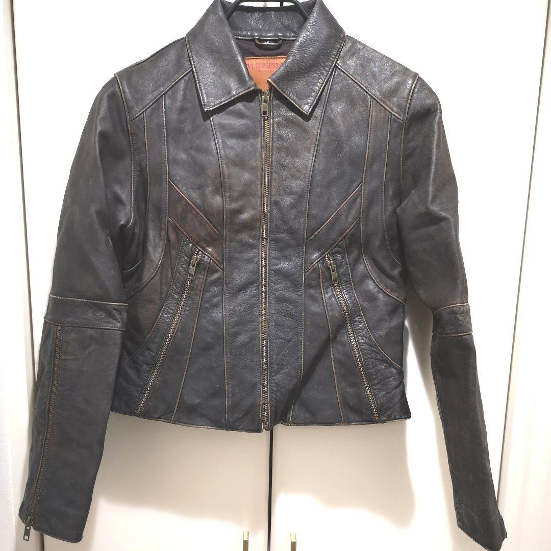 リーバイス レザージャケット シングルライダース Ｍ ヴィンテージ加工 激レア品