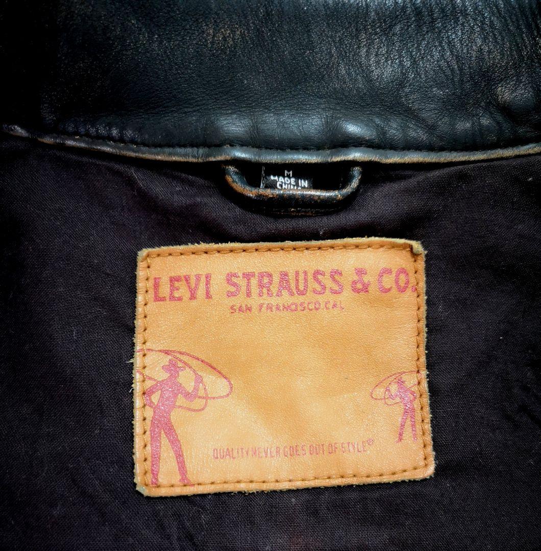 リーバイス レザージャケット シングルライダース Ｍ ヴィンテージ加工 激レア品