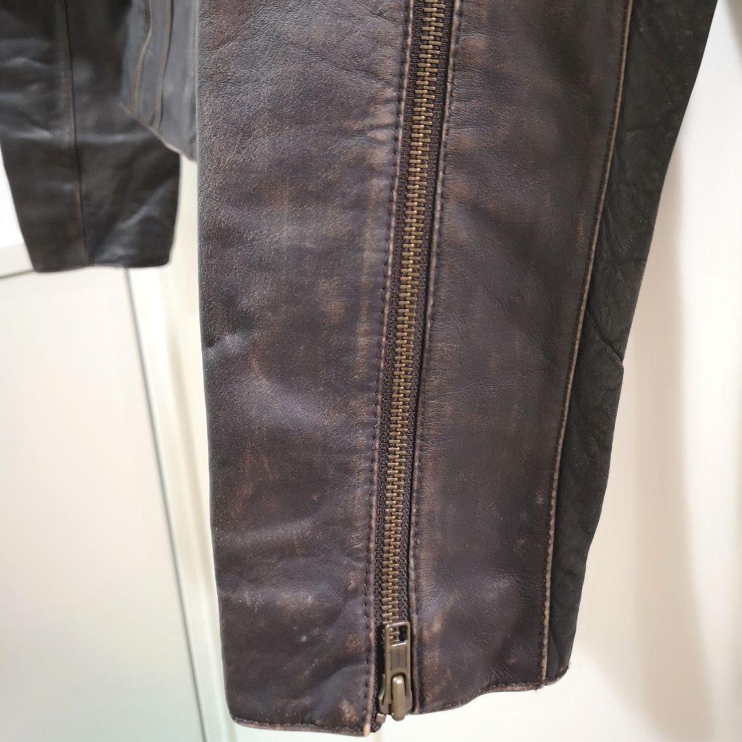 リーバイス レザージャケット シングルライダース Ｍ ヴィンテージ加工 激レア品
