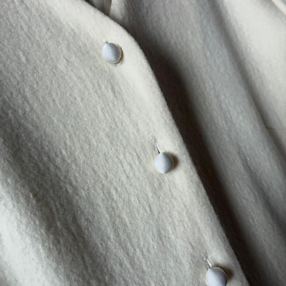 ボーダーズアットバルコニー　ティアードドレス　ワンピース　ウール　フリル袖　36