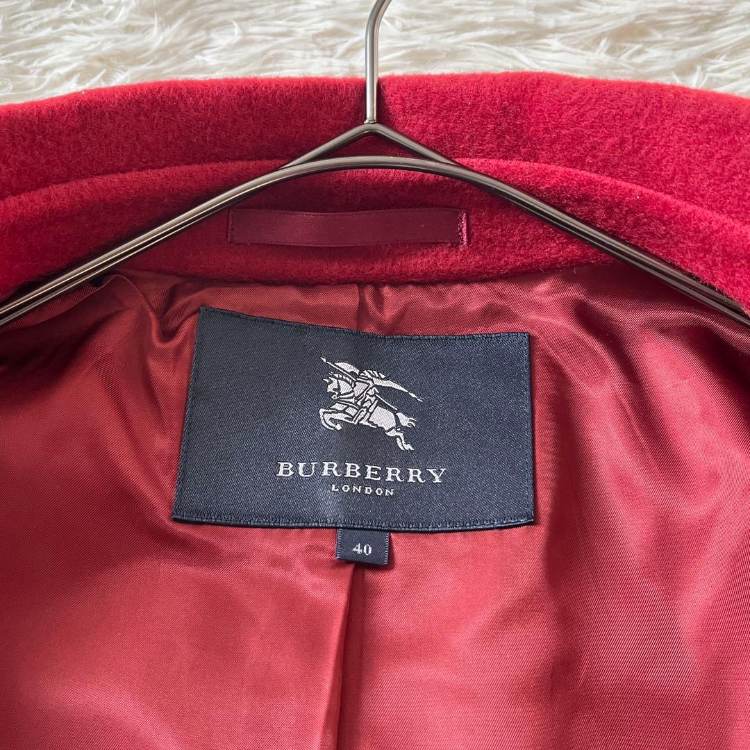 バーバリーロンドン カシミヤ チェスターコート チェック　40