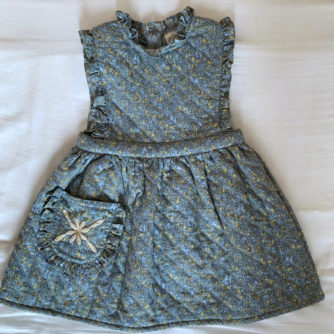 【apolina】キルティングワンピース　2-3y