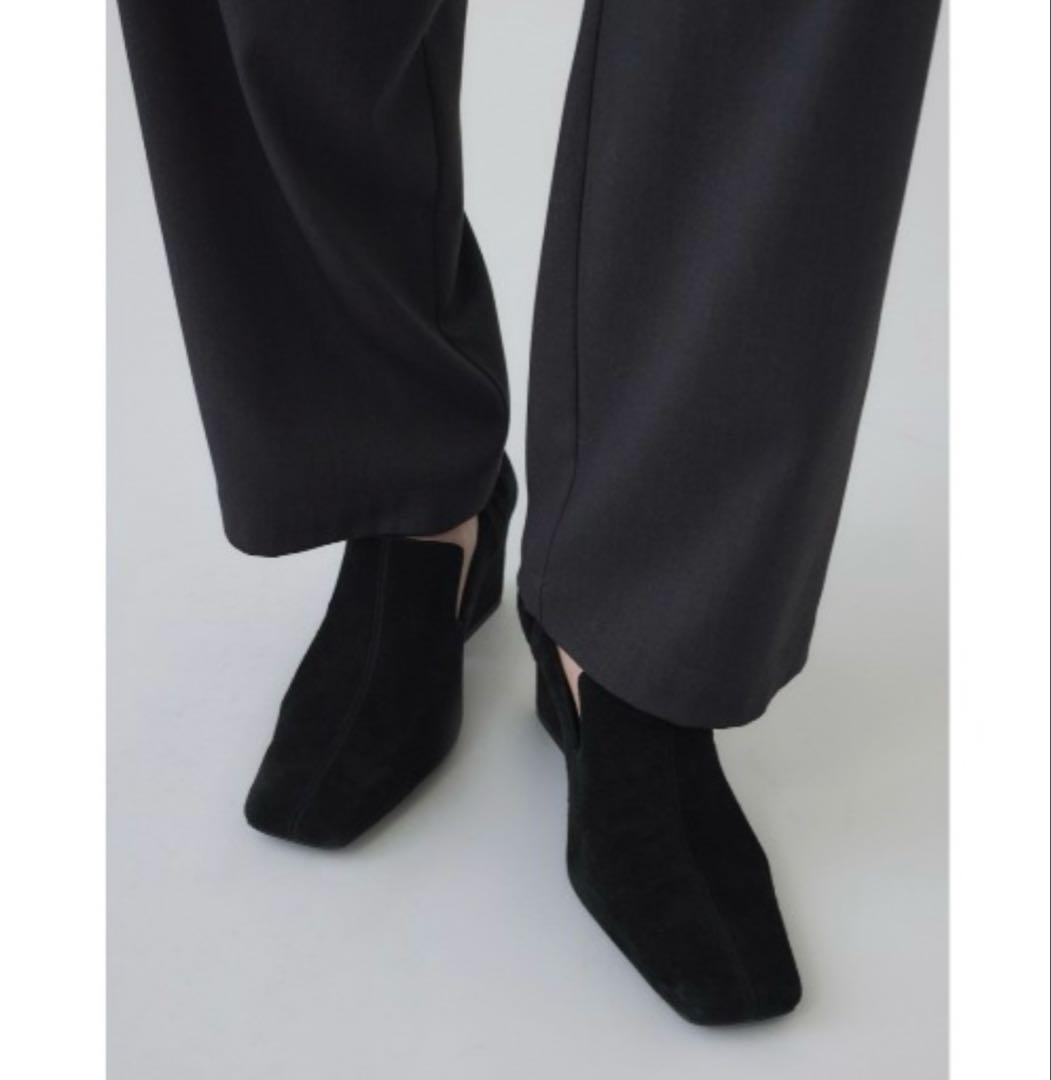 Suede square toe heel スエードスクエアトゥヒール　37