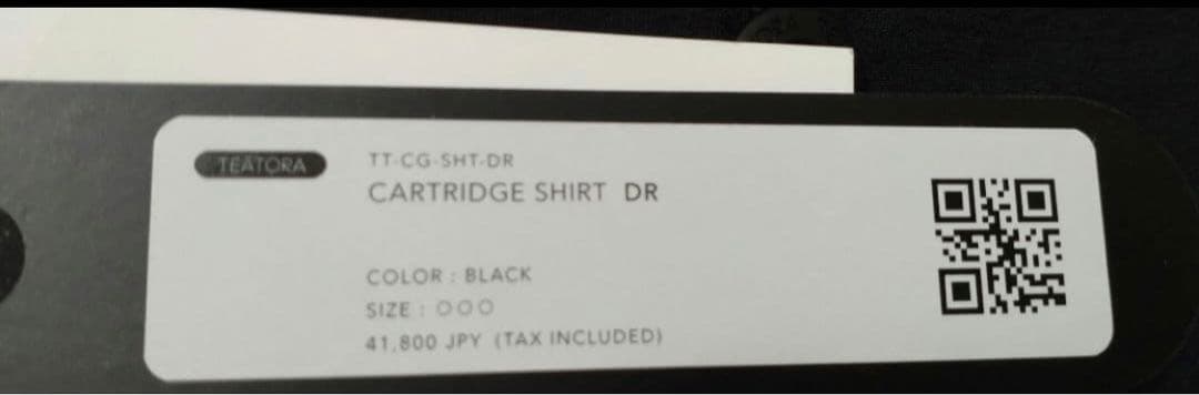 meow様　テアトラ/カートリッジ　CARTRIDGESHIRT DR 黒L