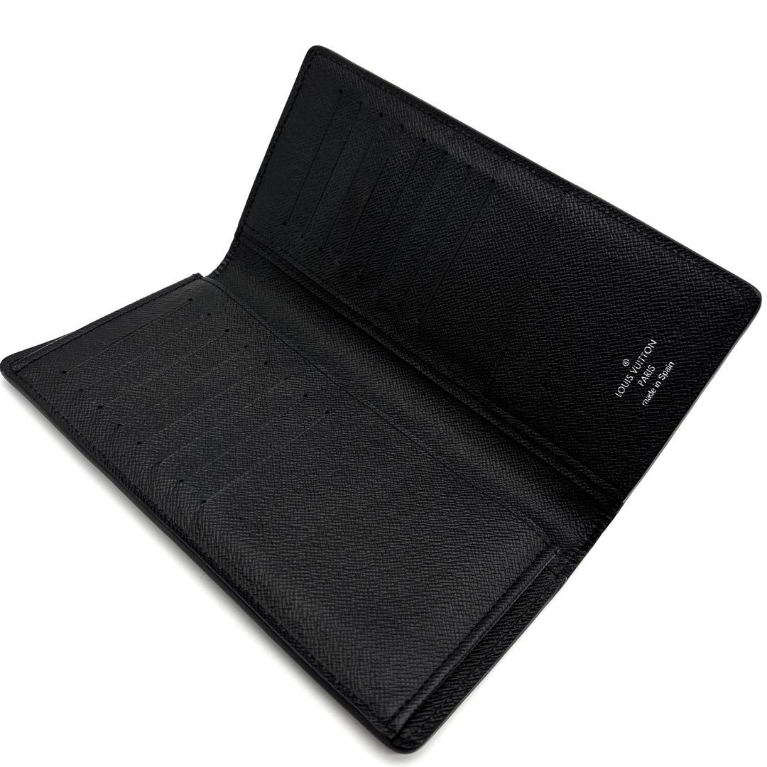 未使用に近い ルイヴィトン 長財布 ポルトフォイユ ブラザ エピ レザー ロゴ