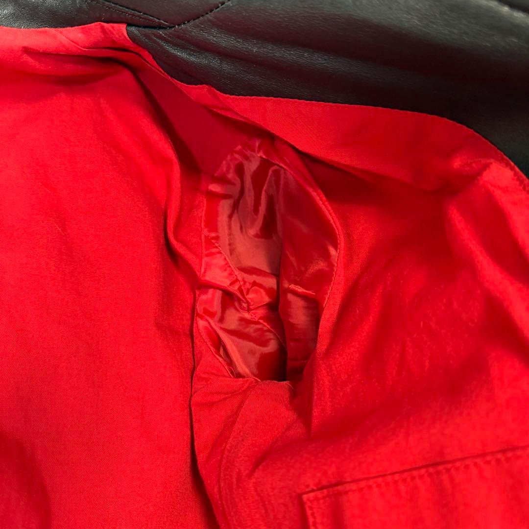 ディーゼル DIESEL 本革 レザージャケット ブルゾン ロゴ刺繍 M