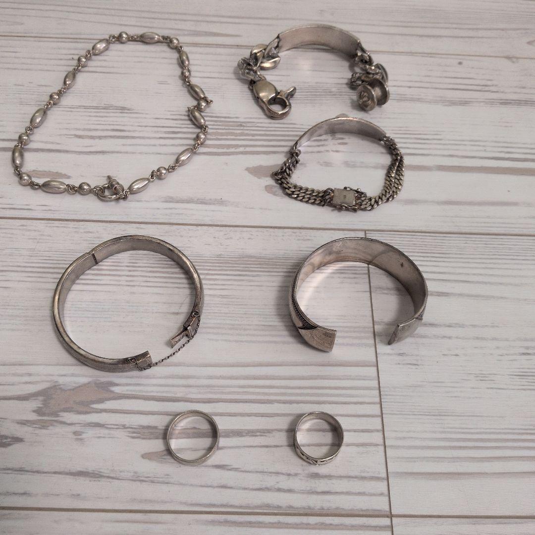 シルバー チェーンネックレス +ブレスレット まとめ売り