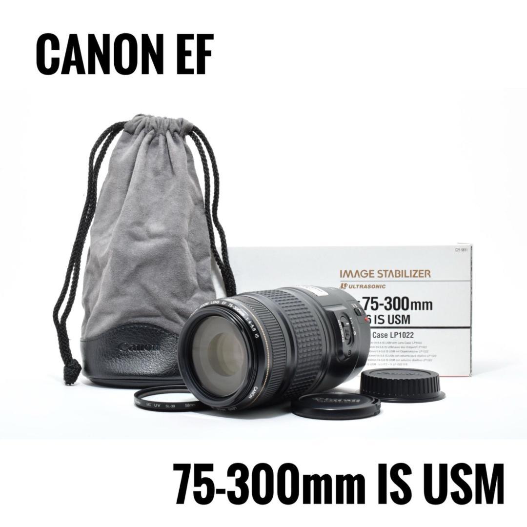 美品キヤノン CANON EF 75-300mm IS USM 望遠ズームレンズ
