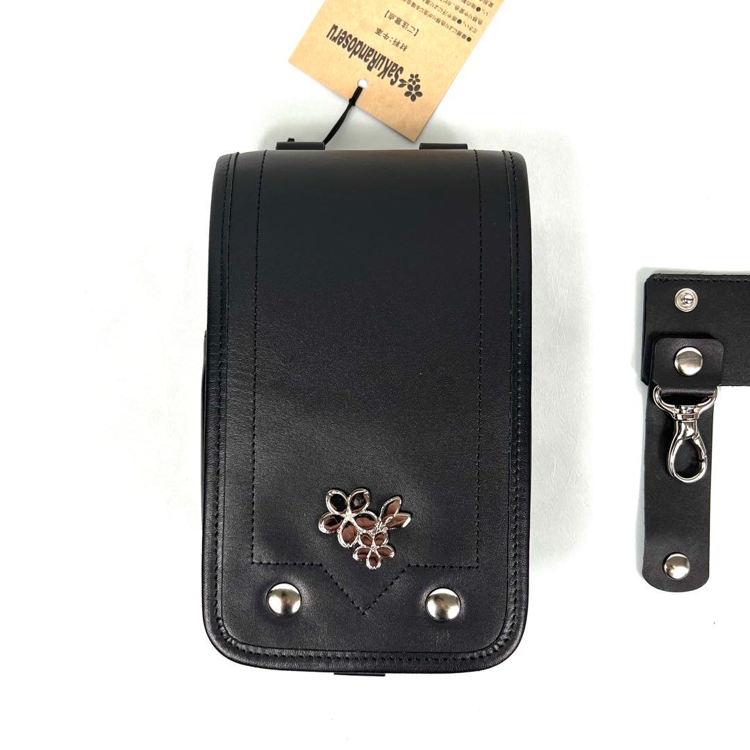 サクランドセル ランドセル型3wayベルトポーチ（カラー：ブラック）1個