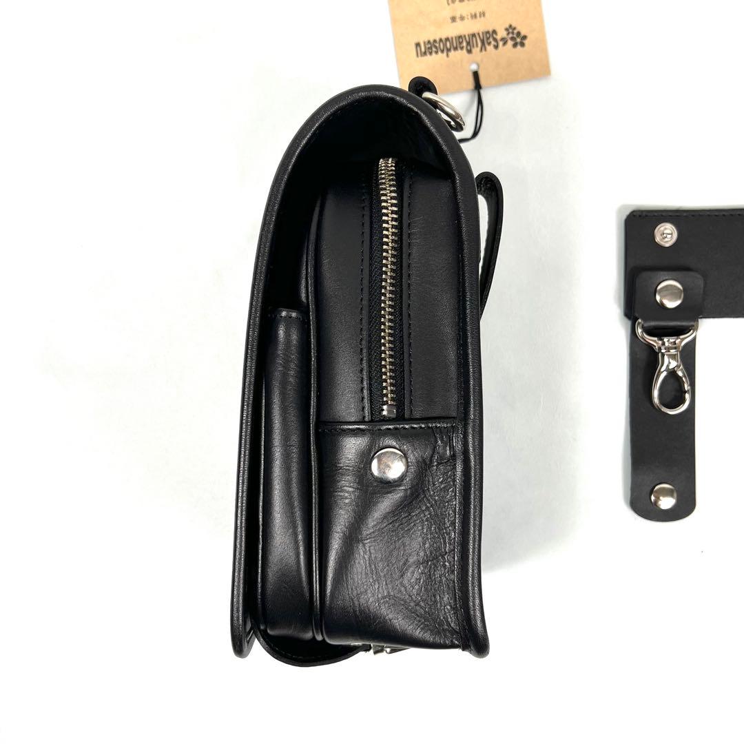 サクランドセル ランドセル型3wayベルトポーチ（カラー：ブラック）1個