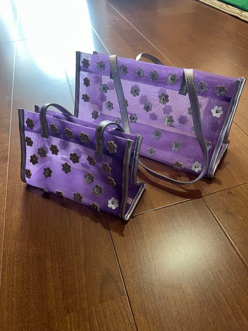 MIU MIU メッシュハンドバッグ　花柄