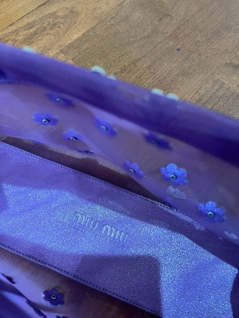 MIU MIU メッシュハンドバッグ　花柄