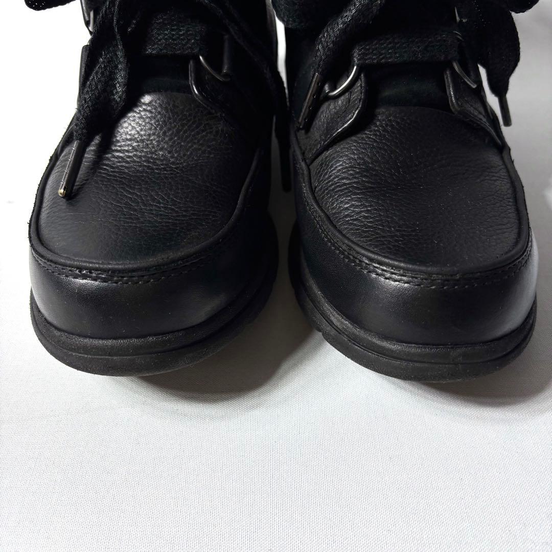 ソレル エクスプローラーラックス スノーブーツ レザー ボア 防水 黒US8