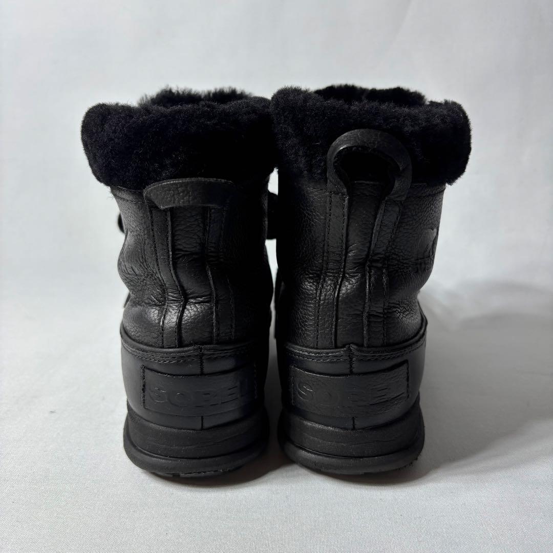 ソレル エクスプローラーラックス スノーブーツ レザー ボア 防水 黒US8