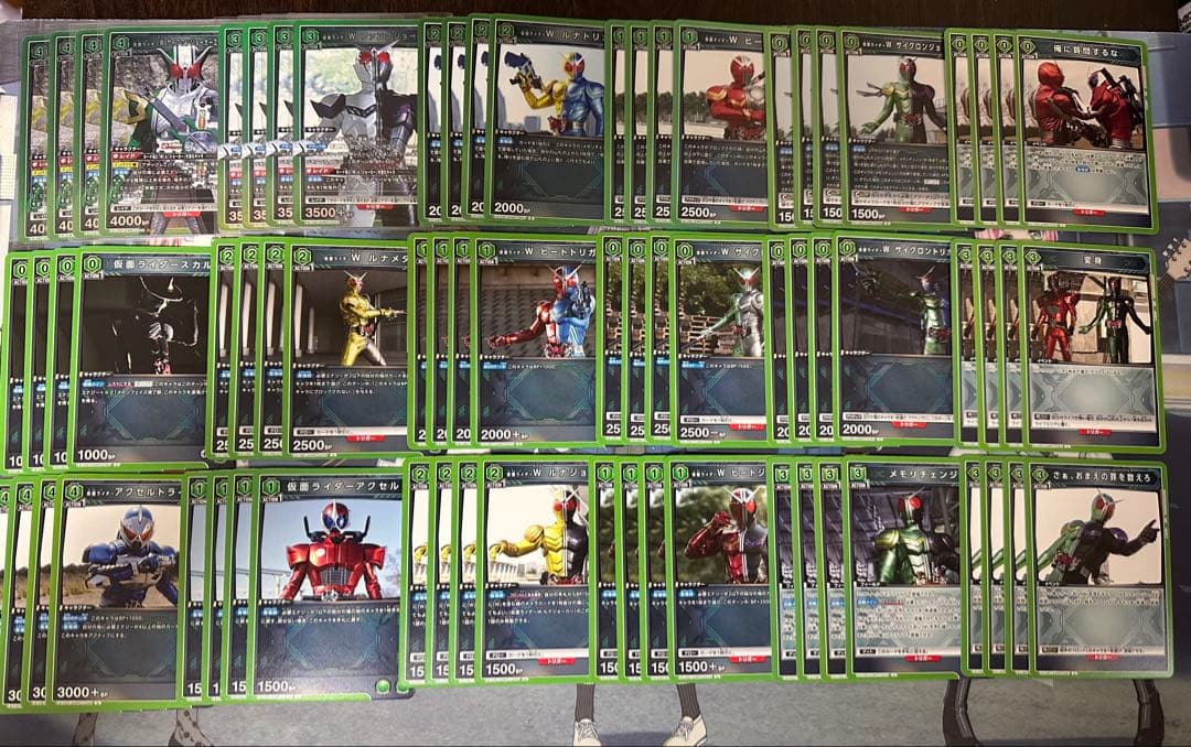 ユニオンアリーナ　W ダブル　緑　デッキ　仮面ライダー　4コン