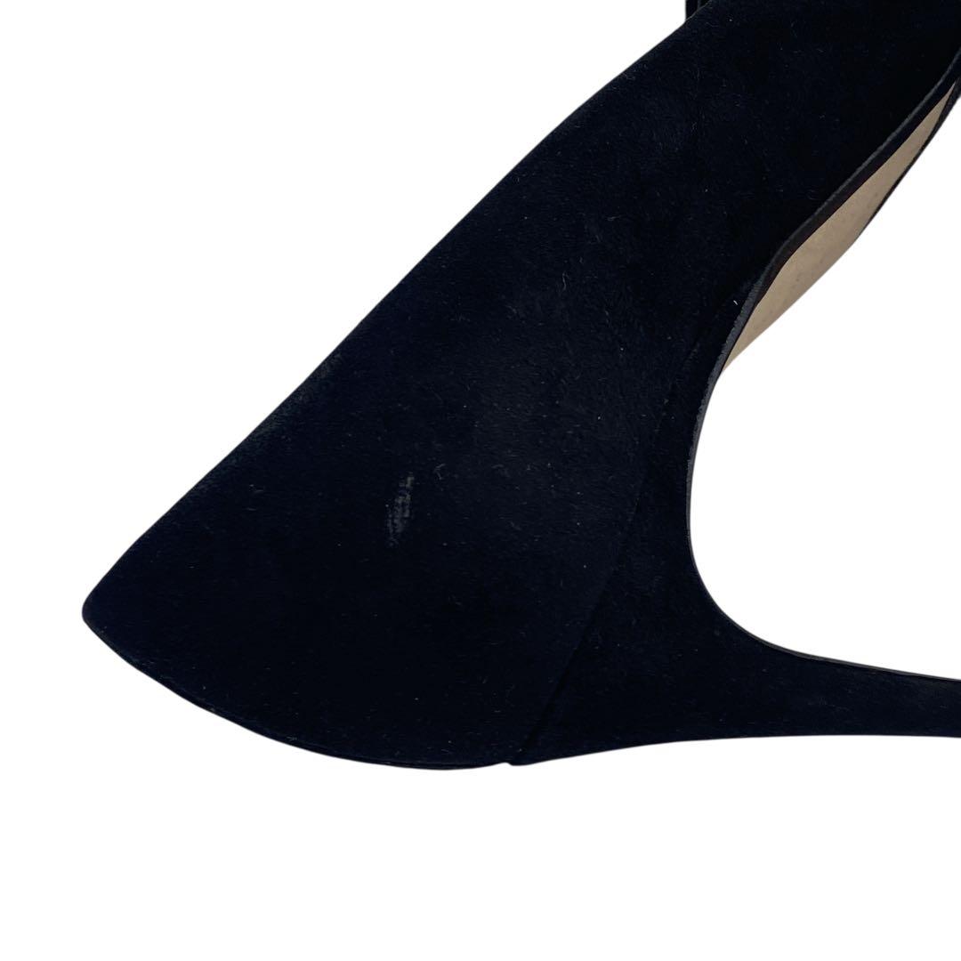 【美品】 セルジオロッシ sr1 パンプス スウェード ブラック 22.5cm